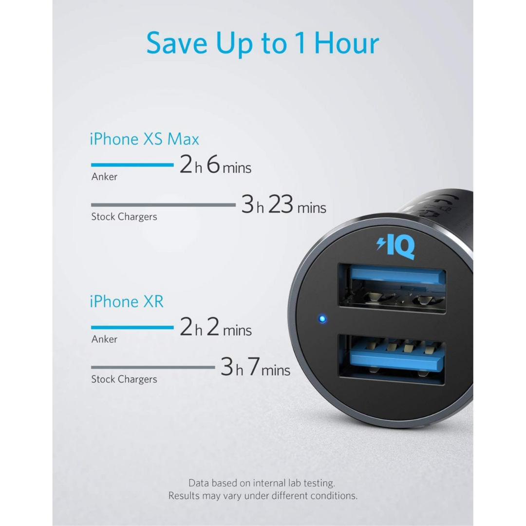ANKER 24W Dual-Port Car Charger