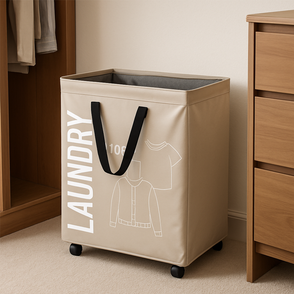 Foldable Laundry Basket With Wheels