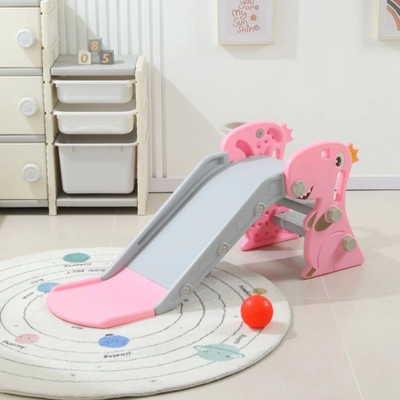 Foldable Kids Baby Toddler Slide With Climbing Step