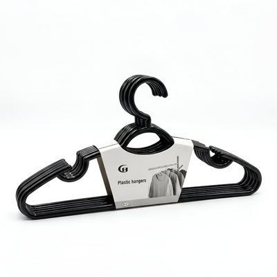 Plastic Cloth Hanger White 5 Pcs Set