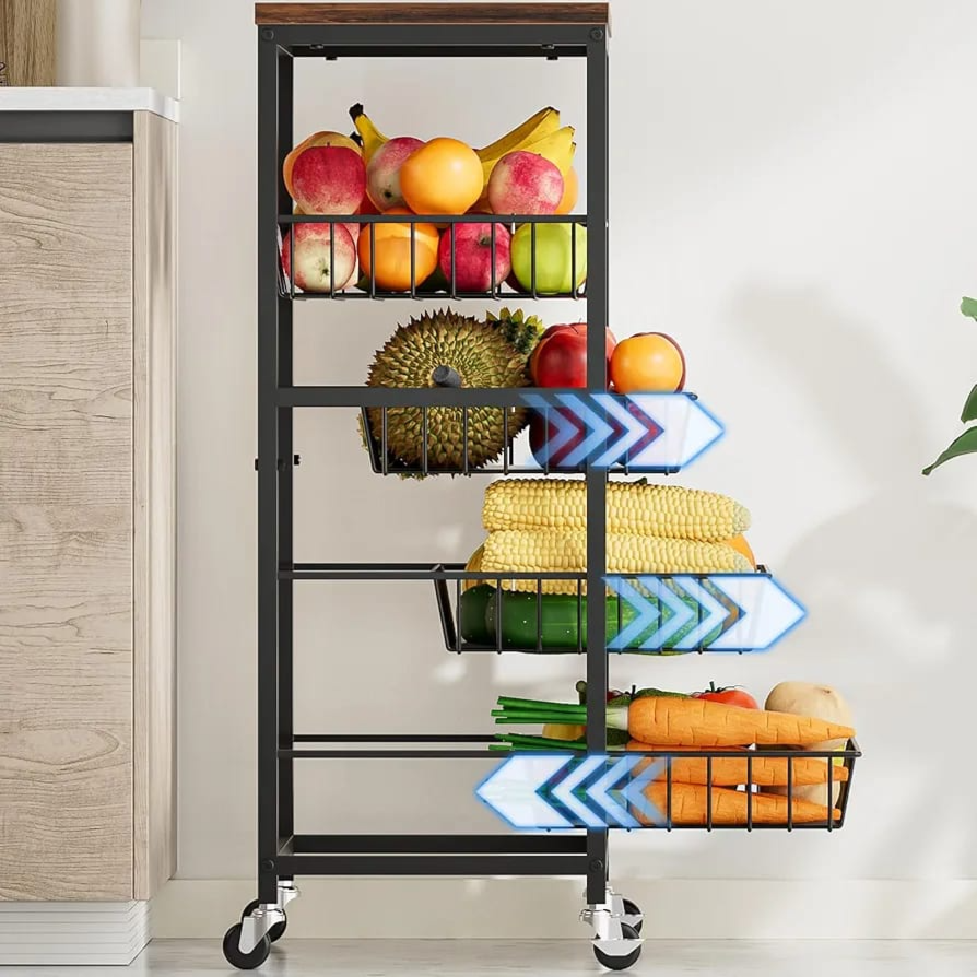 5 Tier Kitchen Storage Trolley