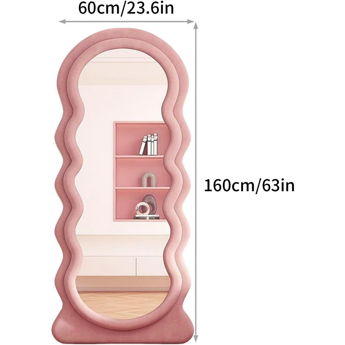 Irregular Wavy Shape Full Length Mirror