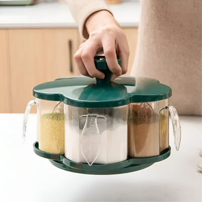 Kitchen Rotatable Seasoning Pot Spice Container