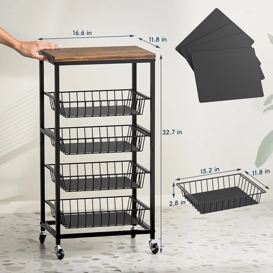 5 Tier Kitchen Storage Trolley