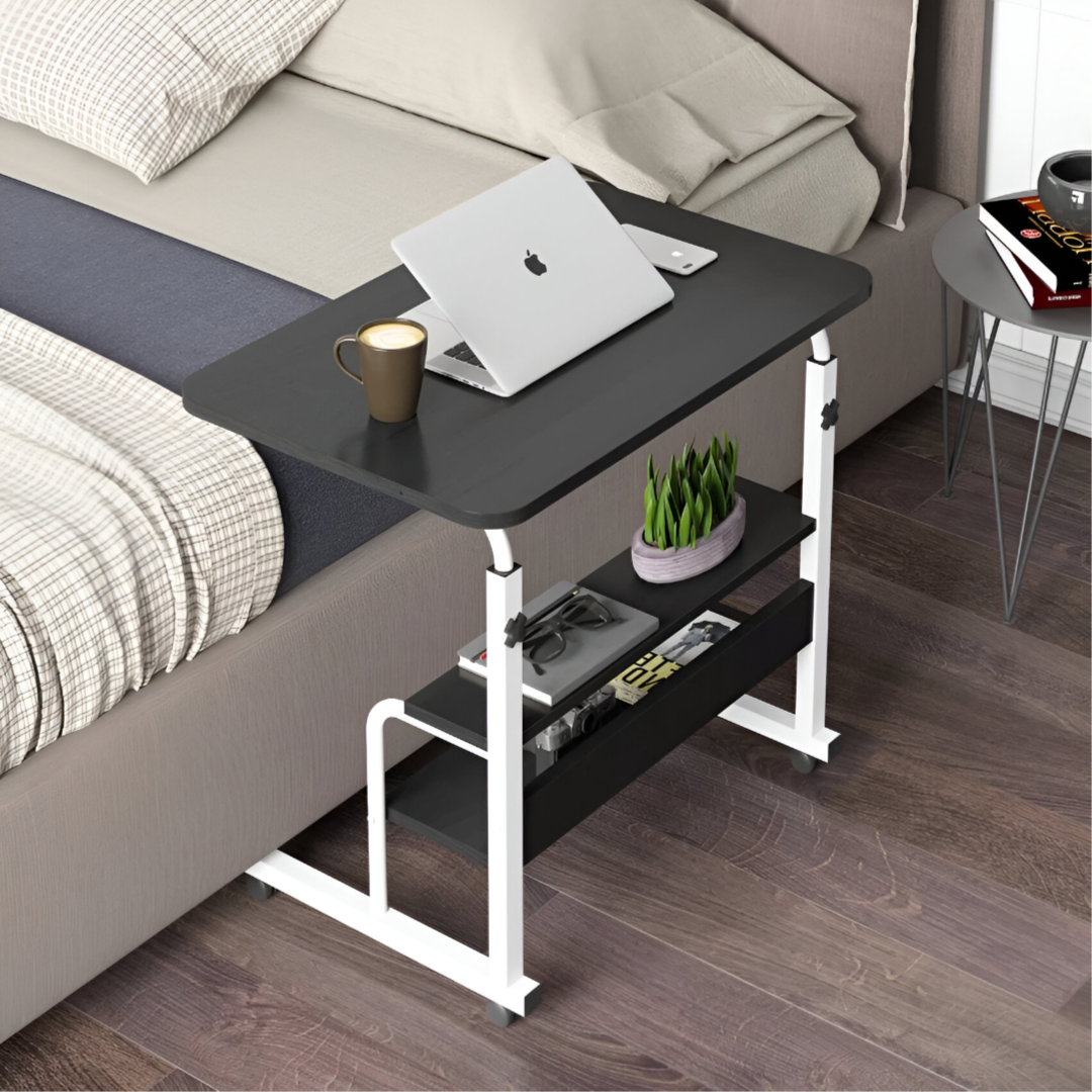 Laptop Stand Wooden Adjustable With Shelve