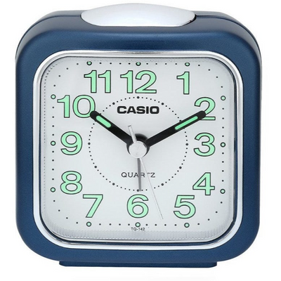 Casio Table Alarm Clock With Light Blue Tq142-2Df