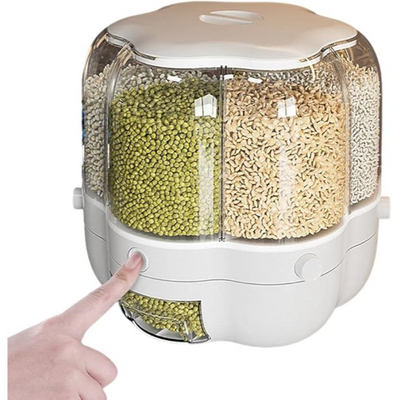 Rotating Grain Rice Storage Dispenser
