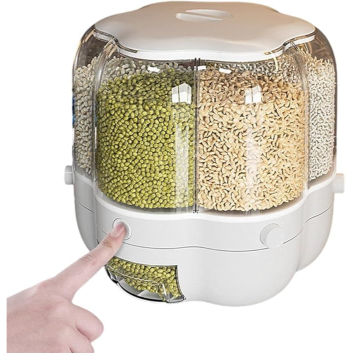 Rotating Grain Rice Storage Dispenser