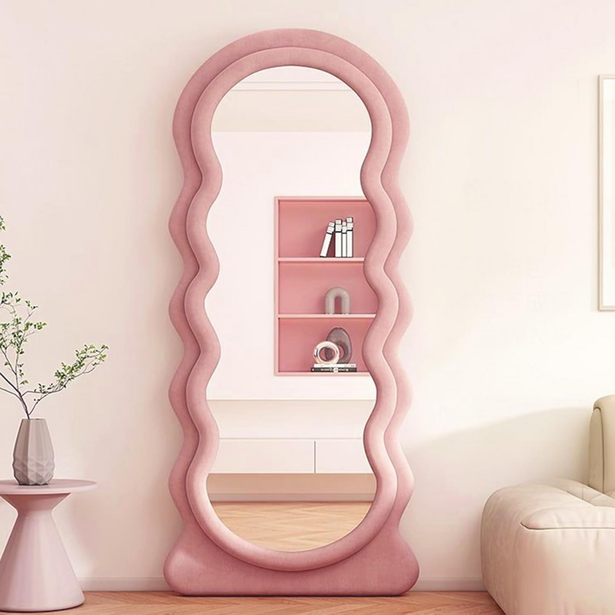 Irregular Wavy Shape Full Length Mirror