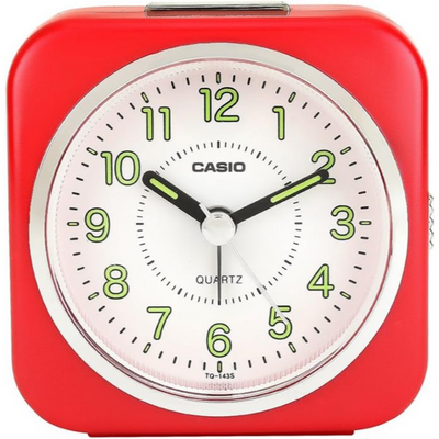 Casio Analog Table Clock Tq-143S-4Df Red