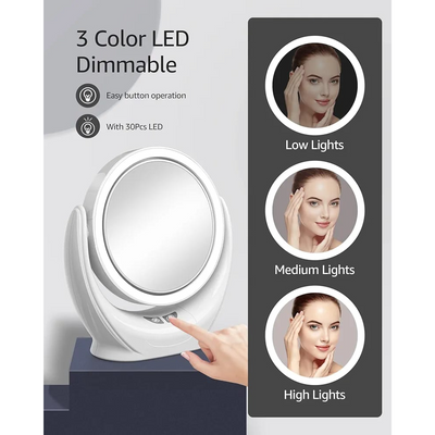Lighted Makeup Vanity Mirror With Wind Fan