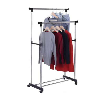 Double Pole Telescopic Clothes Rack