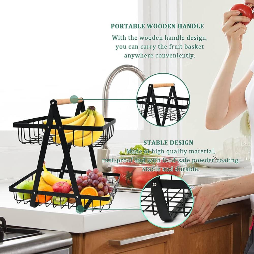 Fruit Basket Metal 2 Tier