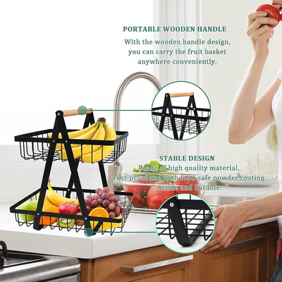 Fruit Basket Metal 2 Tier