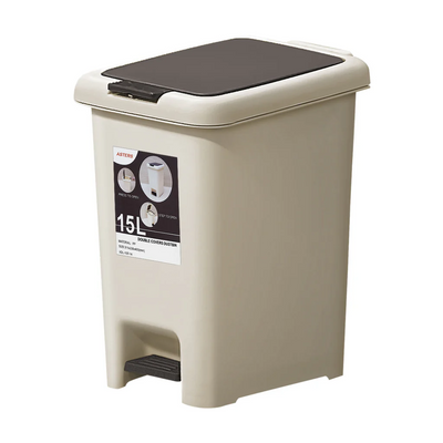 Plastic Pedal Trash Can Lid Press 15 Liter