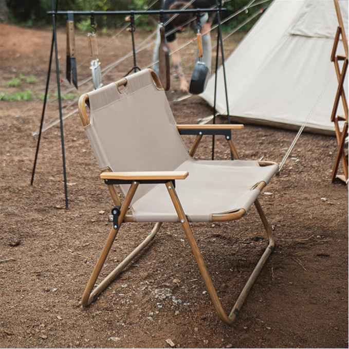 Portable Folding Outdoor Backrest Chair Double