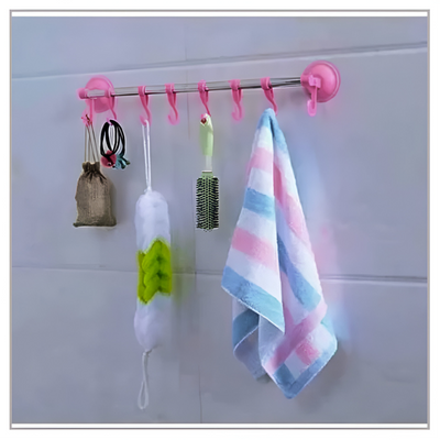 Wall Attachable Towel hanger 6 Hook