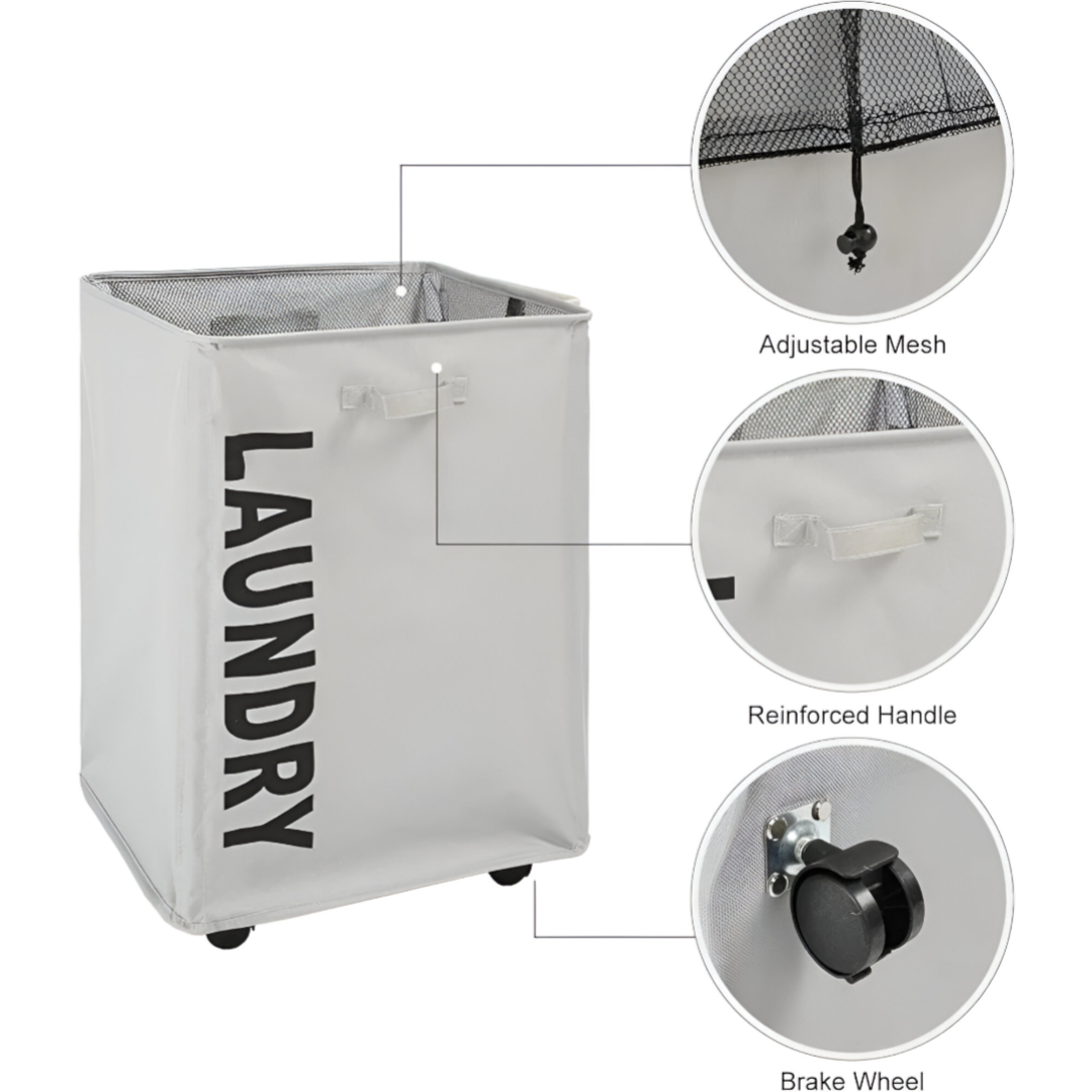 Foldable Laundry Basket With Wheels