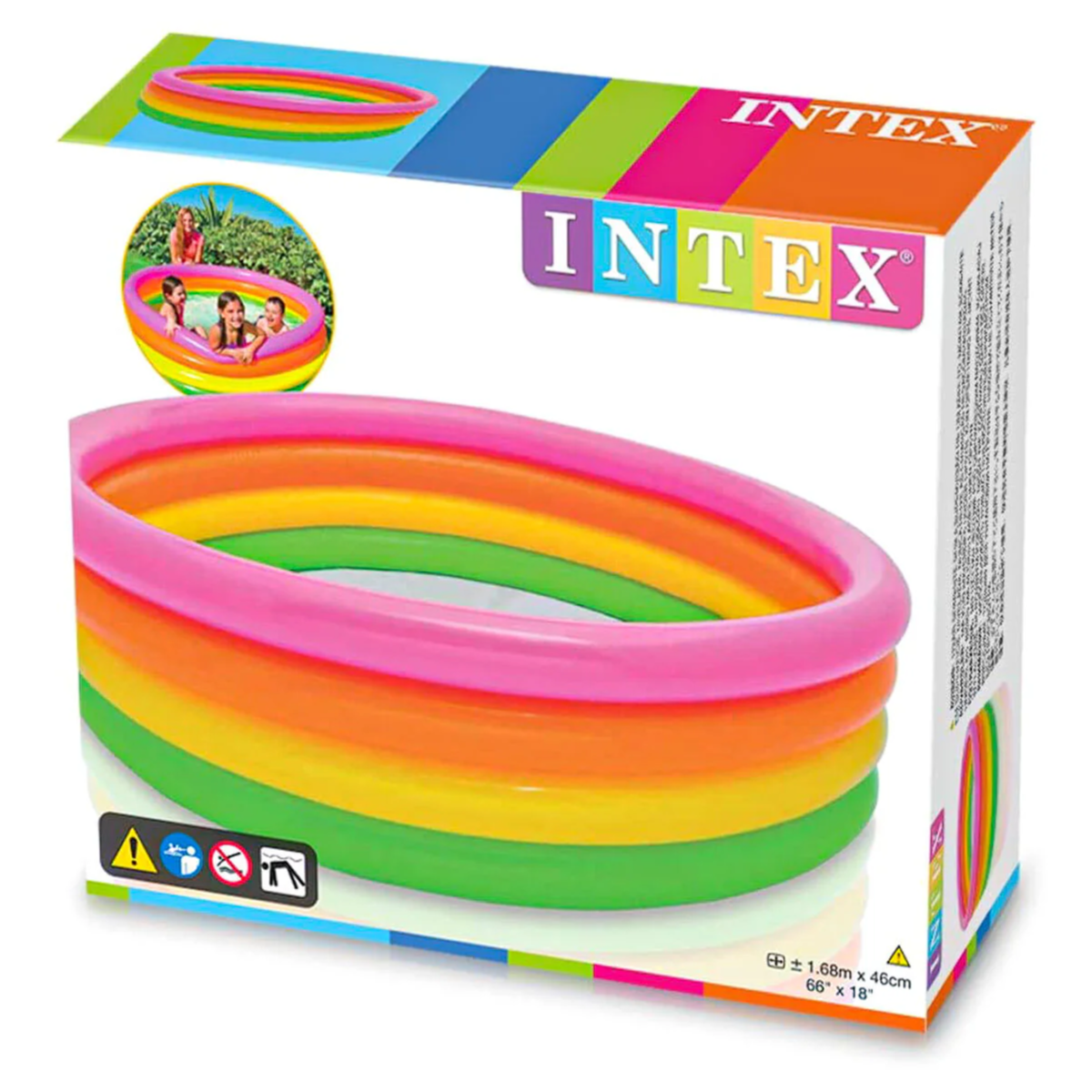 Intex Sunset Glow Inflatable Pool 168 X 46 Cm