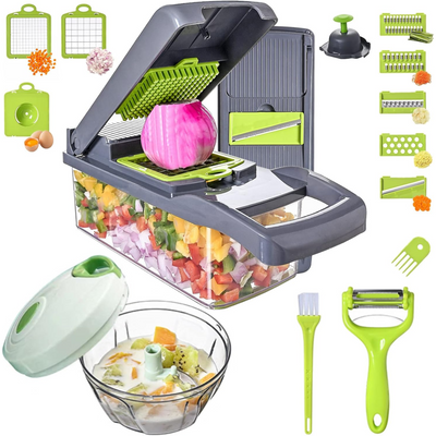 Vegetable Chopper Slicer 16in1 with Spice Chopper Set