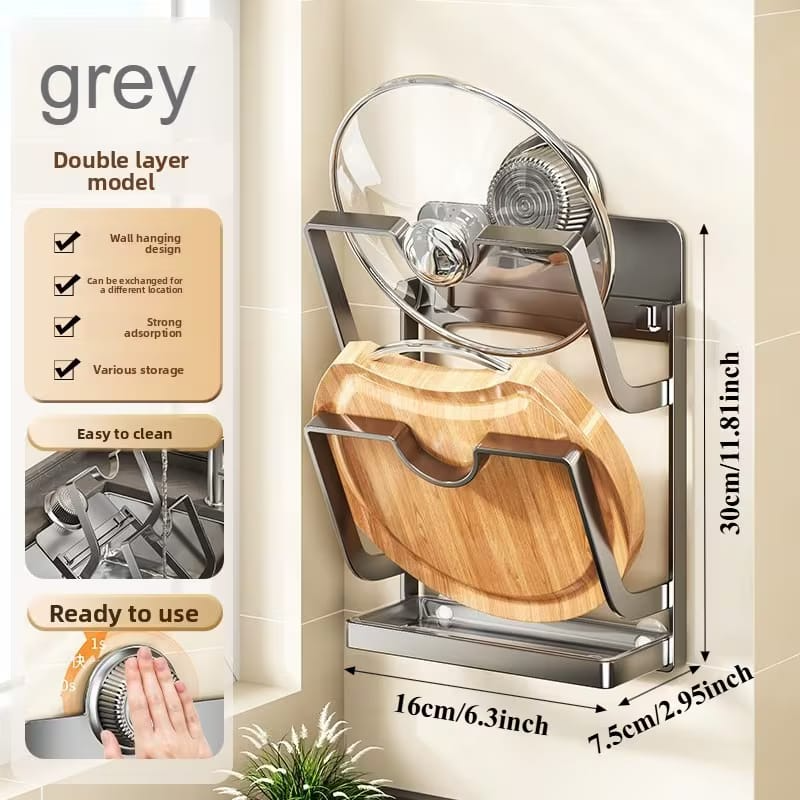 Multifunctional Pot Lid Rack