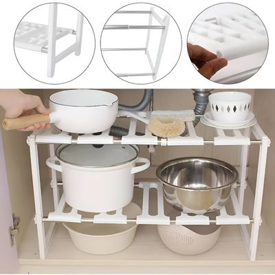 Kitchen Rack Organiser Under Sink Adjustable