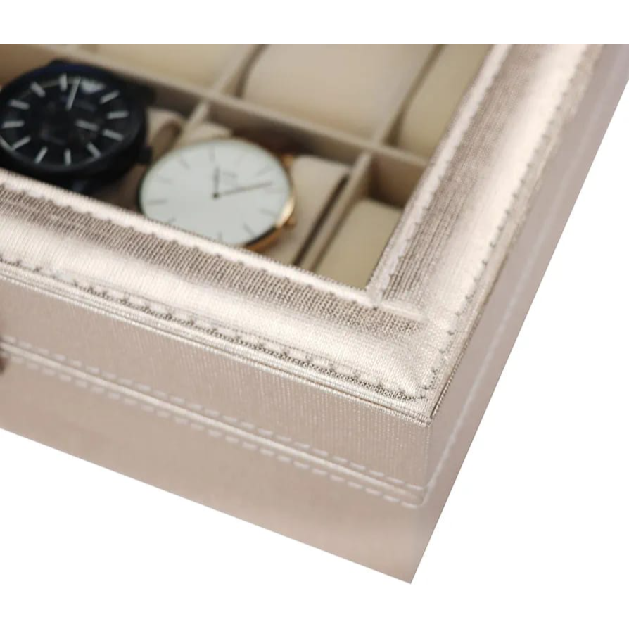 Watch Box Organizer Leather 12 Slots