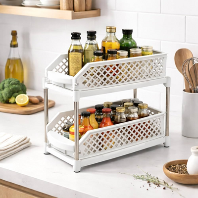 Kitchen Counter Top Storage Rack 2 Tier