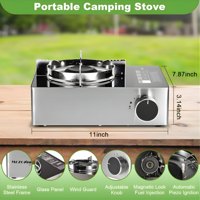 Portable Stainless Steel Camping Gas Stove