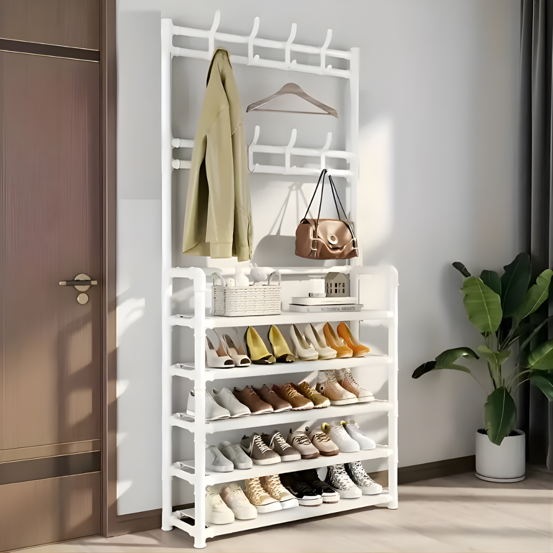 Shoe Rack With Hat rack Big Black