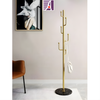 Metal Coat Stand Stable Marble Round Base with Hooks