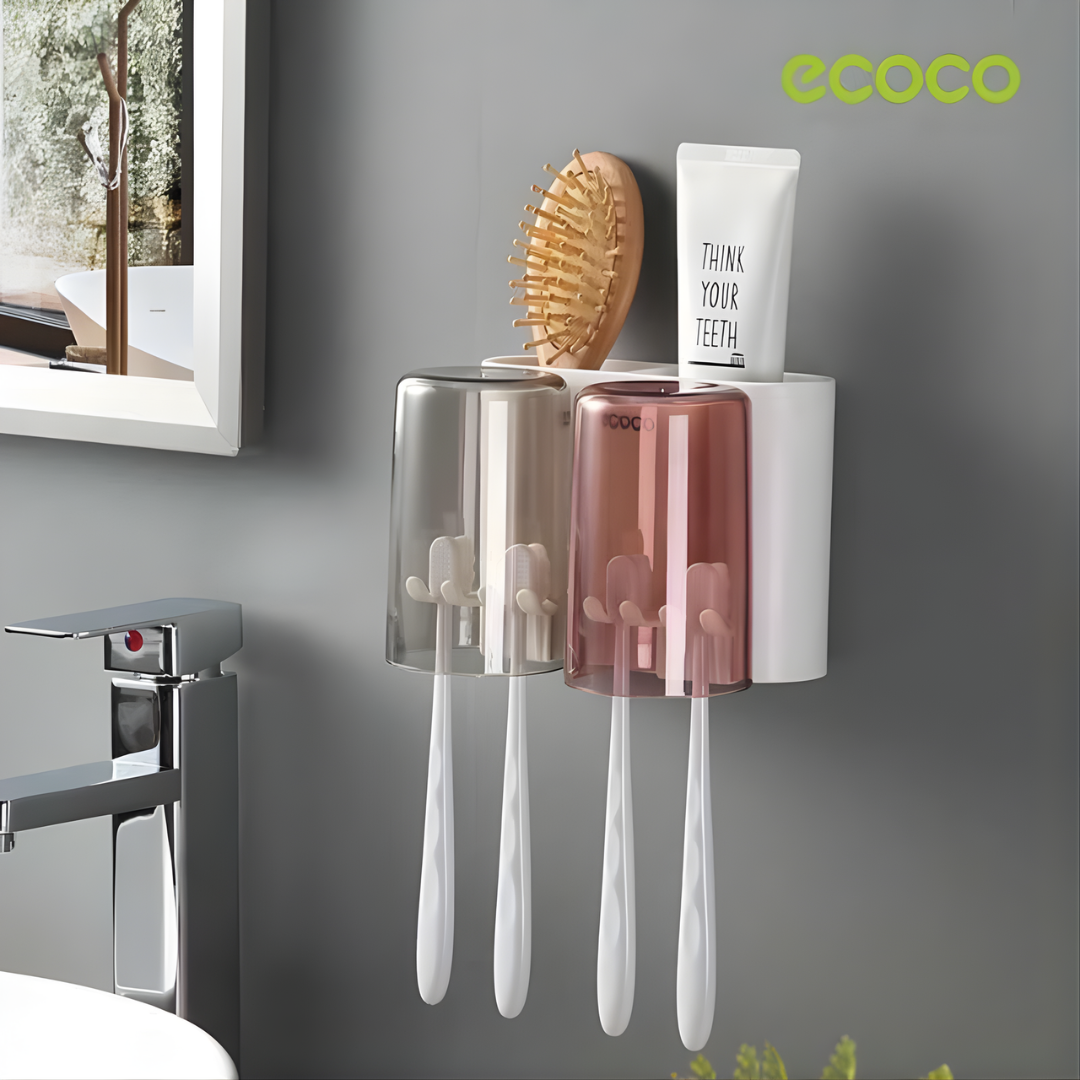 Tooth Brush Holder Two Cups Ecoco