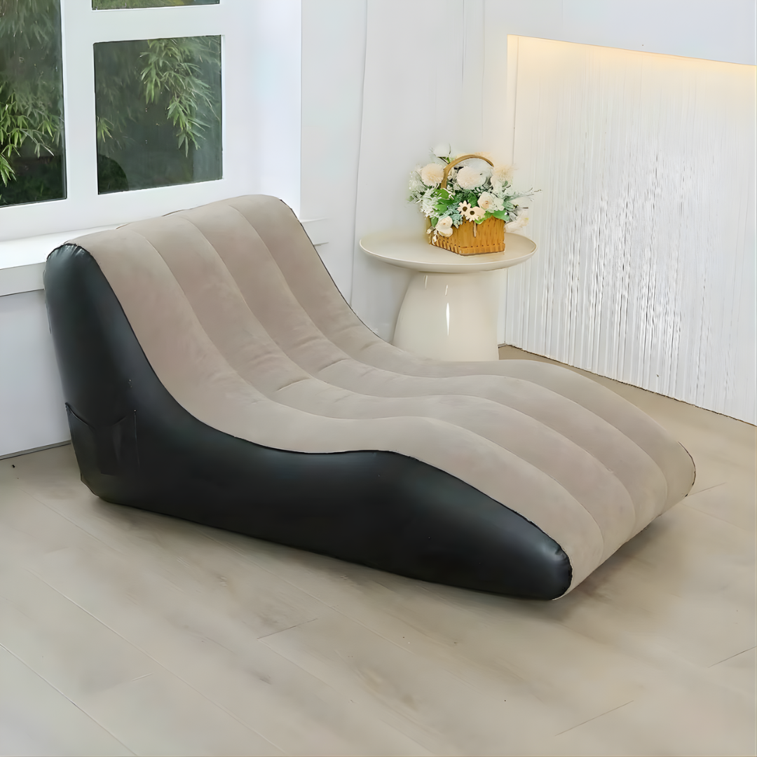 Flocked Lounge Inflatable Sofa Chair