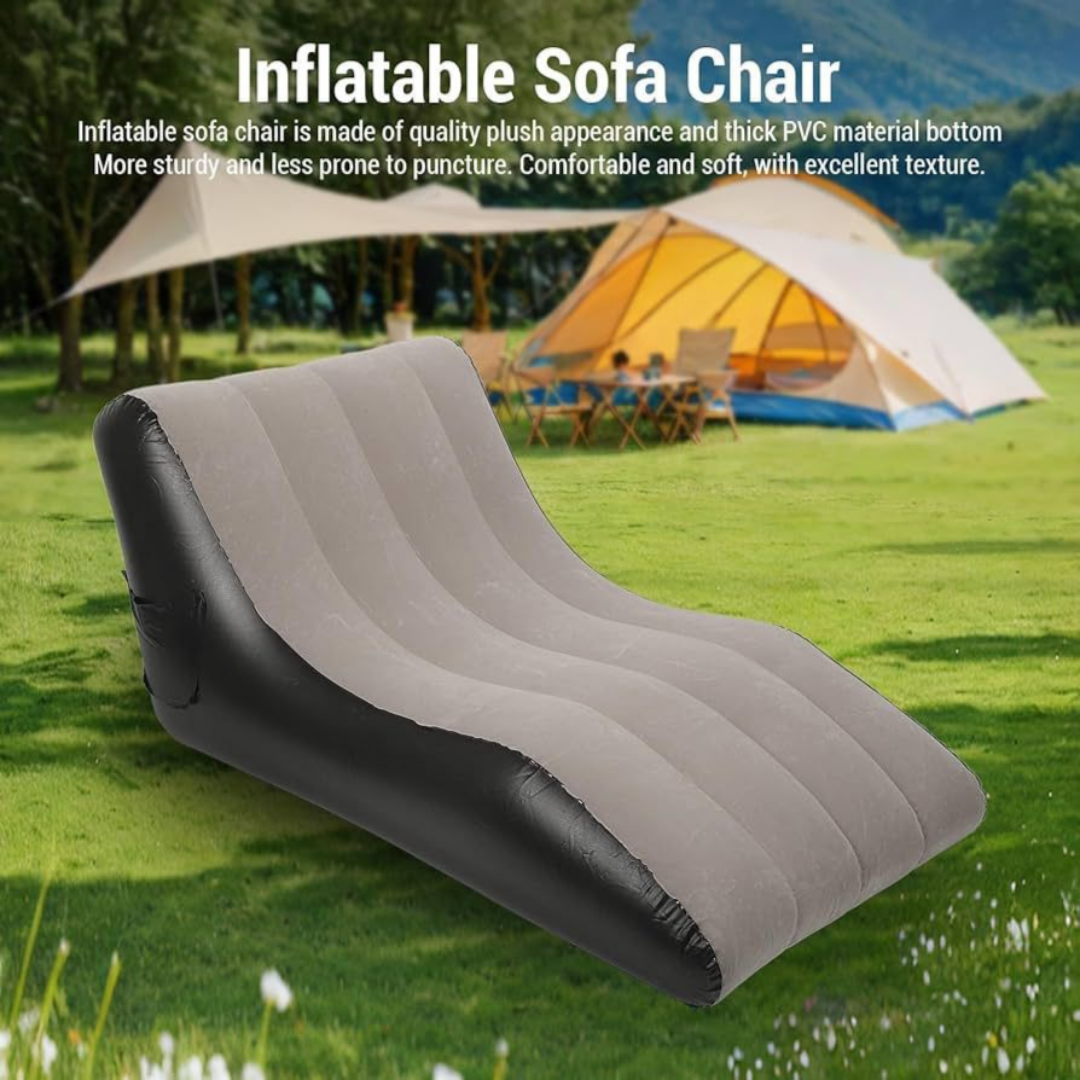 Flocked Lounge Inflatable Sofa Chair
