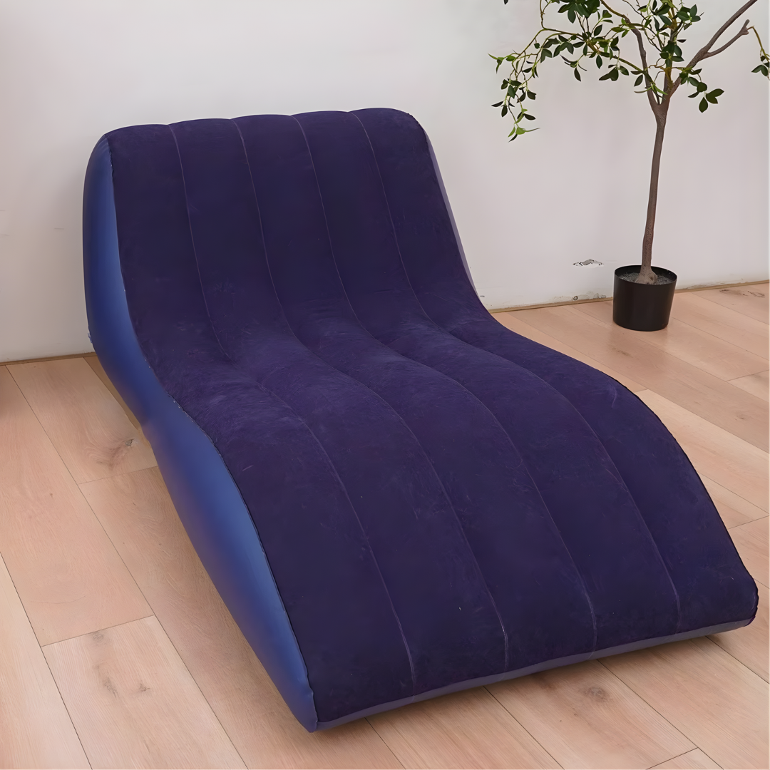 Flocked Lounge Inflatable Sofa Chair