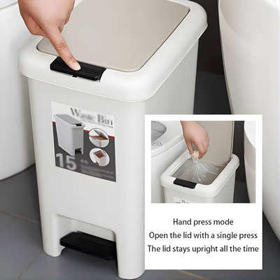 Plastic Trash Can Lid Press 8 Liter