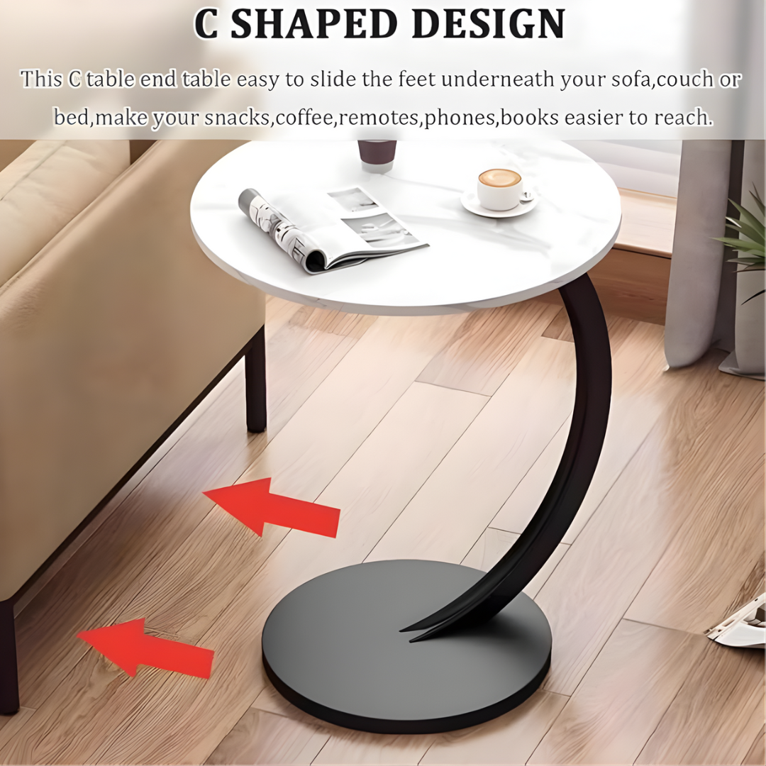 Round Shaped Coffee Table Metal Stand