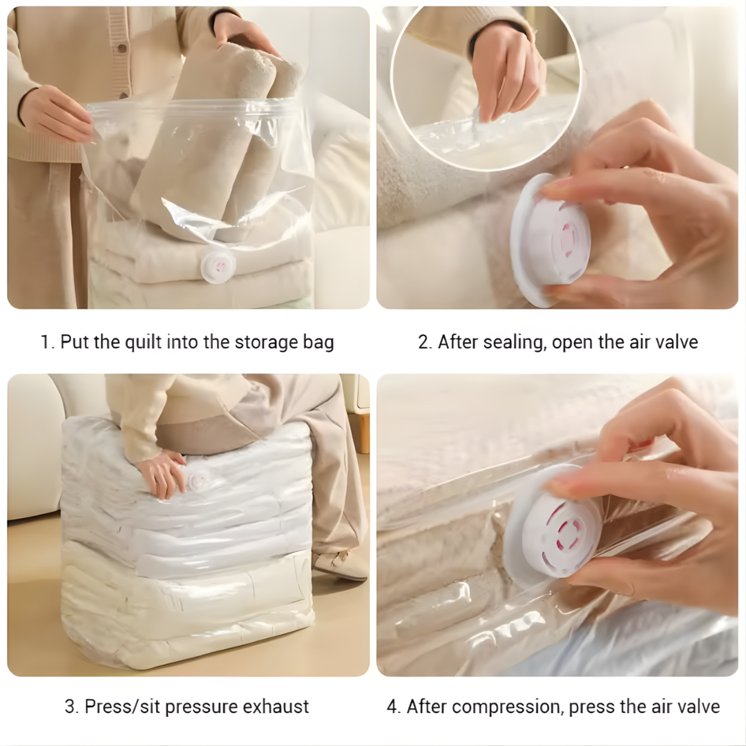 Vacuum Compression Bags non-pumping 5 Pcs