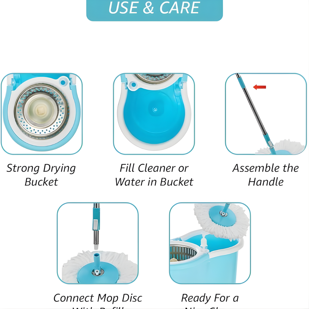 ممسحة دوارة Xpo Comfort مع عجلات دلو