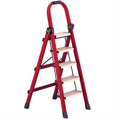 Household Aluminum Folding 5 Step Ladder black