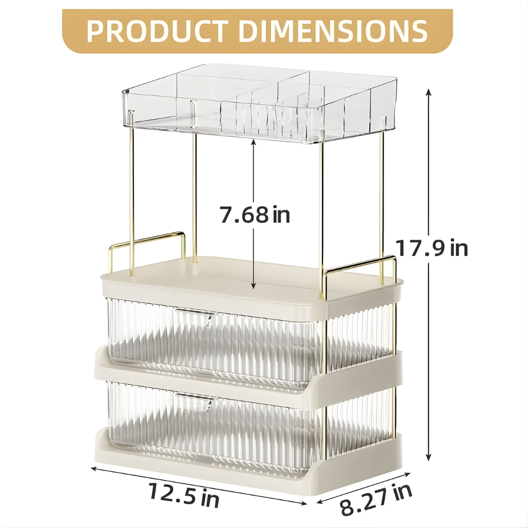 Cosmetic Storage Organizer 2 Drawers SQ-3472
