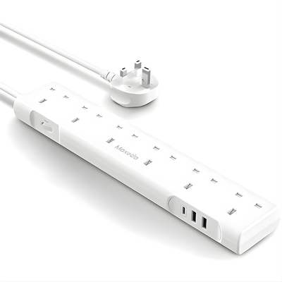 Power Strip Surge Protector 6 AC-3Usb Socket Moxedo