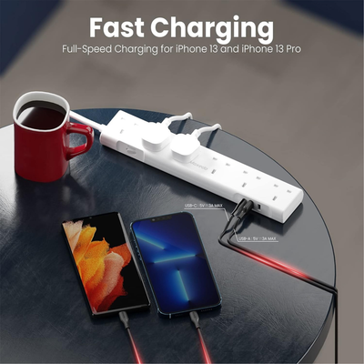 Power Strip Surge Protector 6 AC-3Usb Socket Moxedo