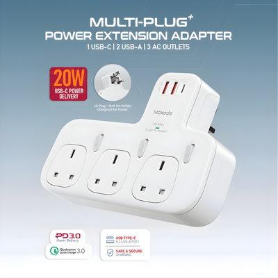 Moxedo Multi-plug Power Extension Adapter