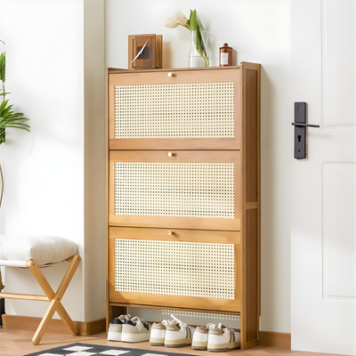 Shoe Cabinet Wooden 3 Layer