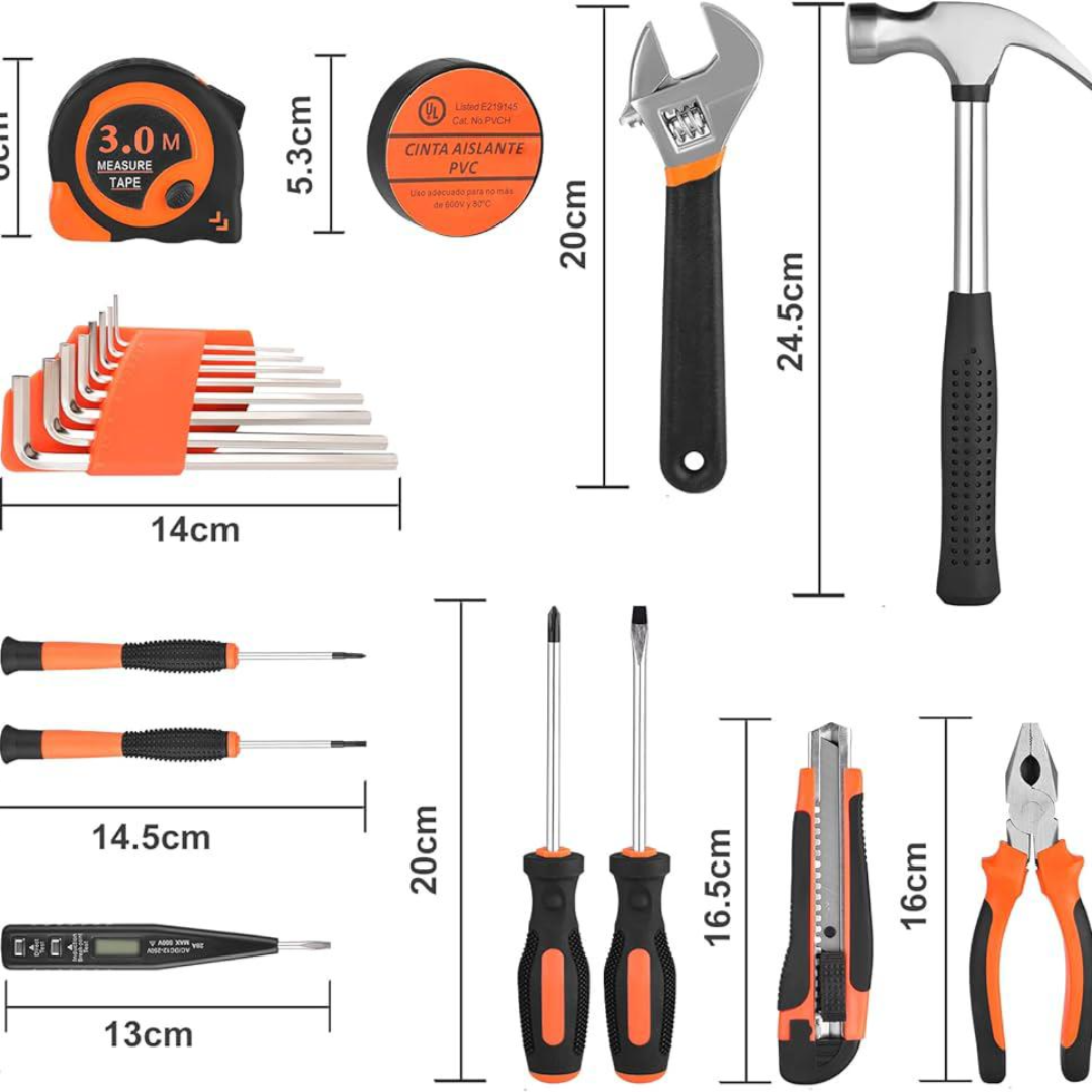 Household Tool Box Set 19 Pcs