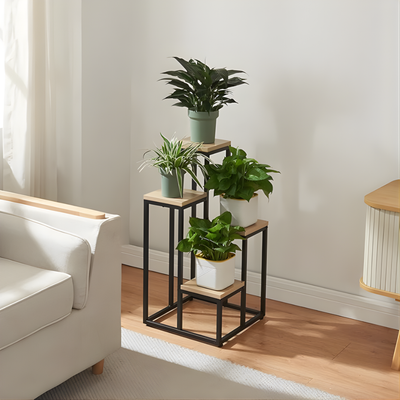 Wooden Multilayer Plant Stand 4 Shelf
