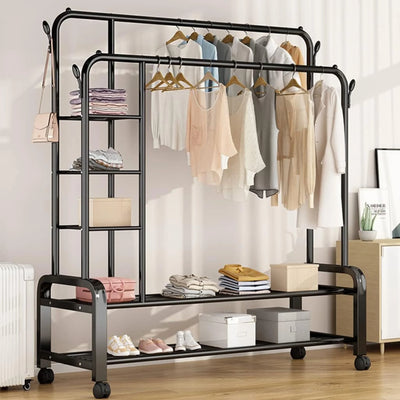 Clothes Hanger Double With Shelves 58 Kg