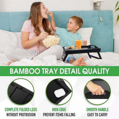Foldable Bamboo Tray with Bed Table