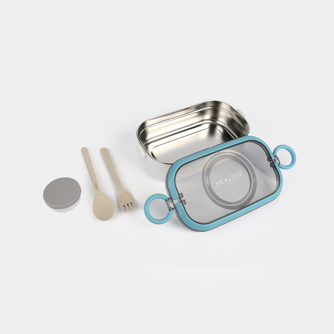 Lunch Box 800Ml White & Bluelb-65